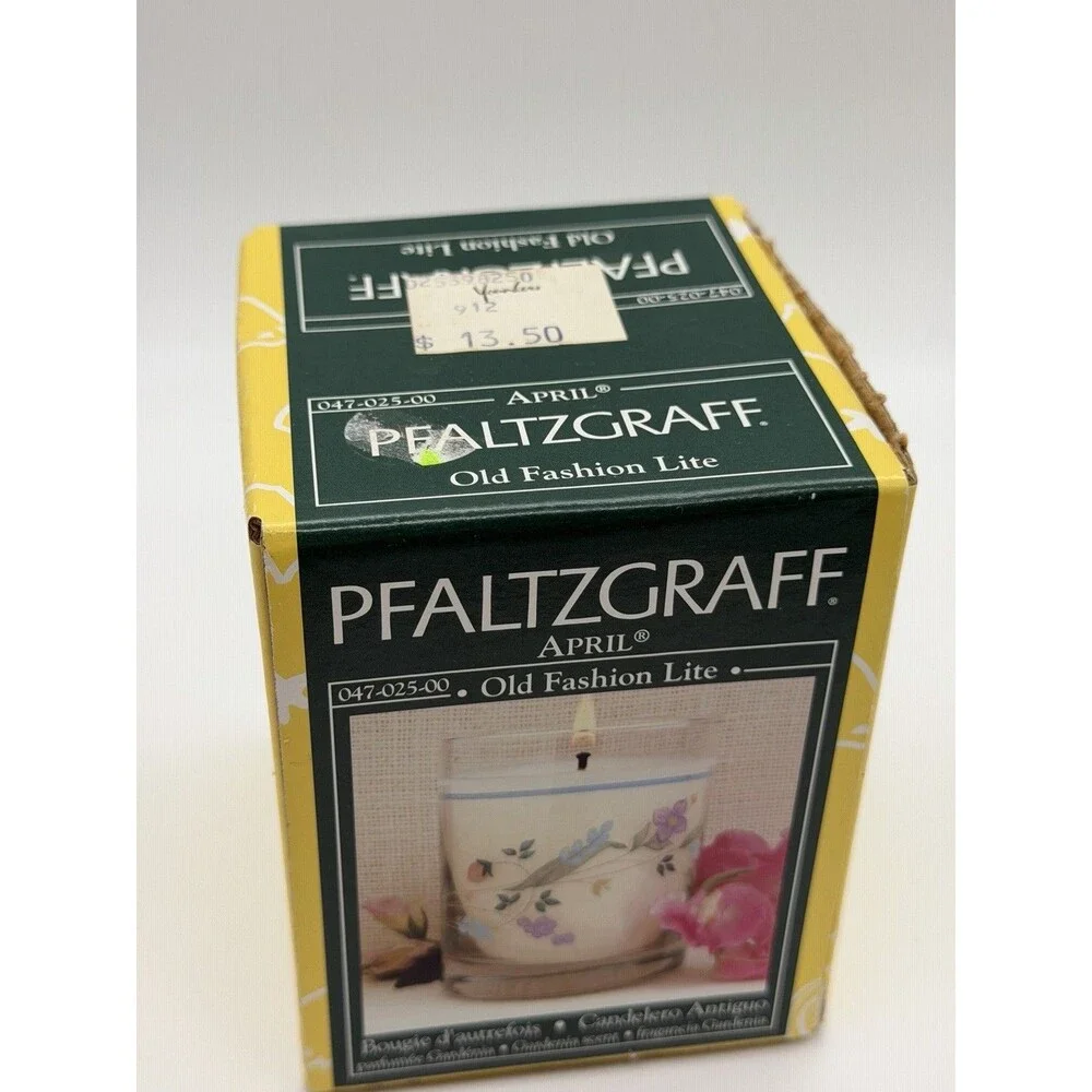 NEW Pfaltzgraff April Floral Old Fashion Lite Candle New In Sealed Box